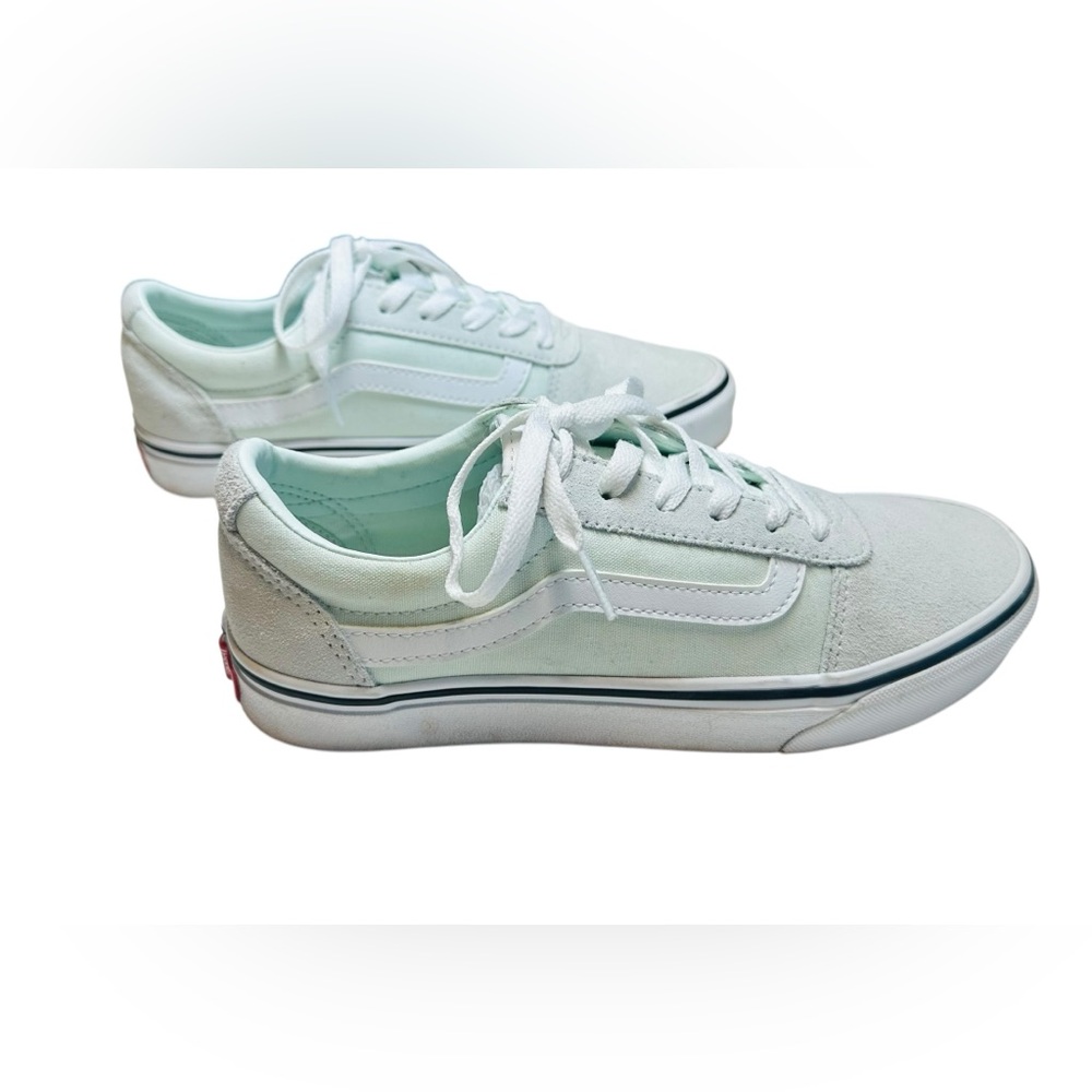 Vans Ward Suede Canvas Billowing Sail Green Sneakers Shoes Women's Size 8 NEW